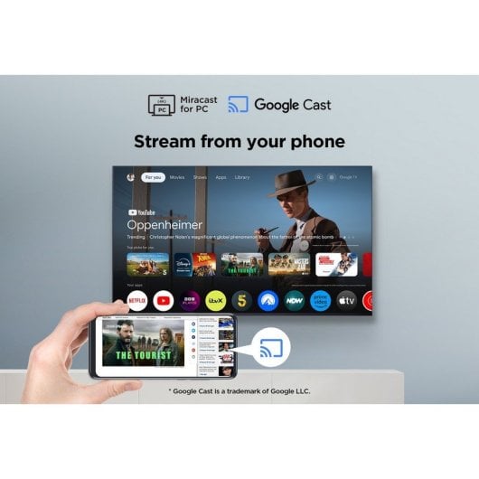 TCL QLED 43" 43P7K UltraHD 4K Dolby Atmos Google TV