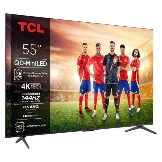 TV TCL QD Mini LED 55C6K 55" 4K UltraHD 144Hz Smart TV Google TV HDR10 Dolby Atmos