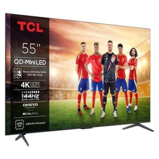 TV TCL QD Mini LED 55C6K 55" 4K UltraHD 144Hz Smart TV Google TV HDR10+ Dolby Vision