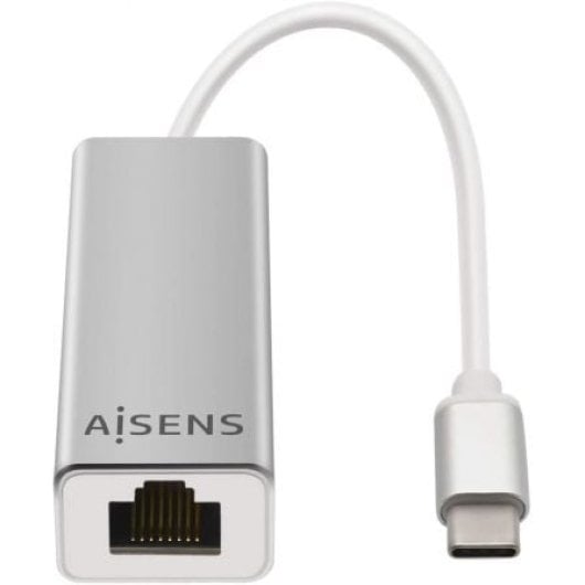 Adaptador AISENS A109-0341 USB-C a RJ45 1000Mbps Gigabit Plata 15cm
