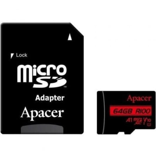 Apacer MicroSDXC 64 GB UHS-I Klasse 10 100 MB/s Speicherkarte + Adapter
