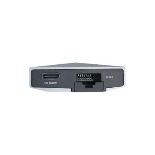 Dock USB-C AISENS ASUC-9P001-GR HDMI 4K/3xUSB 3.0/RJ45 Audio Lector SD Gris