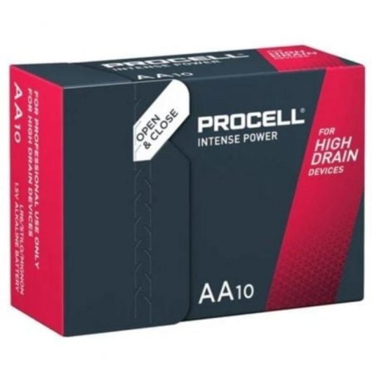 Pilha AA Duracell Procell Intense Power DURINTLR6C10 1.5V 3112mAh Pack 10