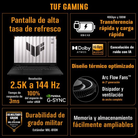 ASUS TUF Gaming A18 FA808UP-S8005 AMD Ryzen 7 260/32GB/1TB SSD/RTX 5070/18"