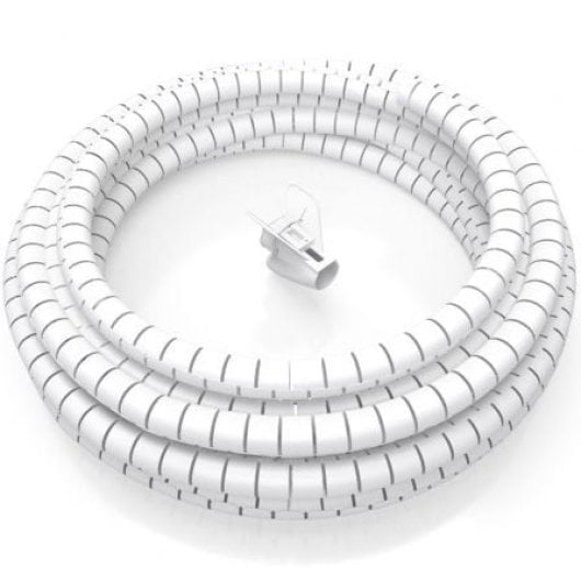 Organizador de cables AISENS A151-0918 2m blanco plástico alta resistencia hasta 25mm adaptador