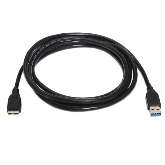 Cable AISENS A105-0043 USB 3.0 A-M a Micro B-M 1m Negro 5Gbps Apantallado