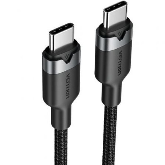 Cable USB 2.0 Vention TRDBF Tipo-C a Tipo-C 1m 60W 480Mbps Negro