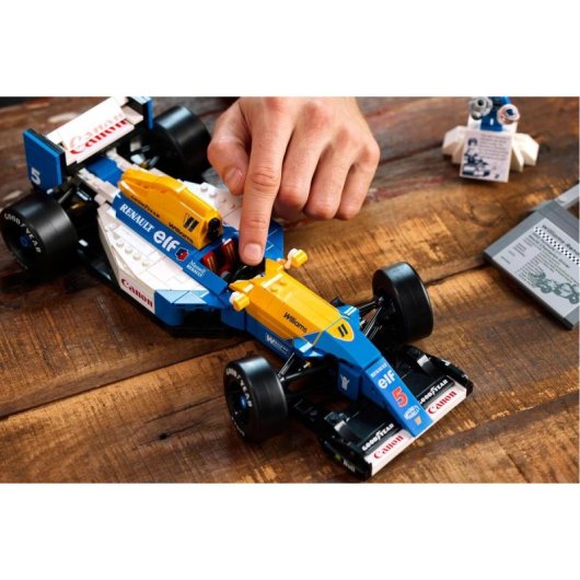 Lego Icons Williams Racing FW14B y Nigel Mansell, Maqueta para Adultos Coleccionistas de F1