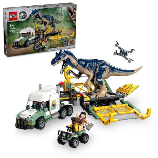 Lego Jurassic World Dinosaur Missions: Camião de Transporte Allosaurus para Crianças a partir dos 8 Anos