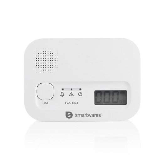 Rilevatore Gas Monossido di Carbonio Smartwares FGA-13041 40m² Allarme 85dB