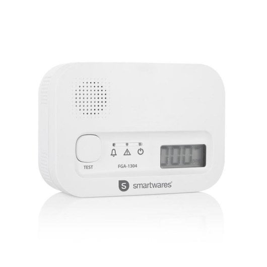 Rilevatore Gas Monossido di Carbonio Smartwares FGA-13041 40m² Allarme 85dB
