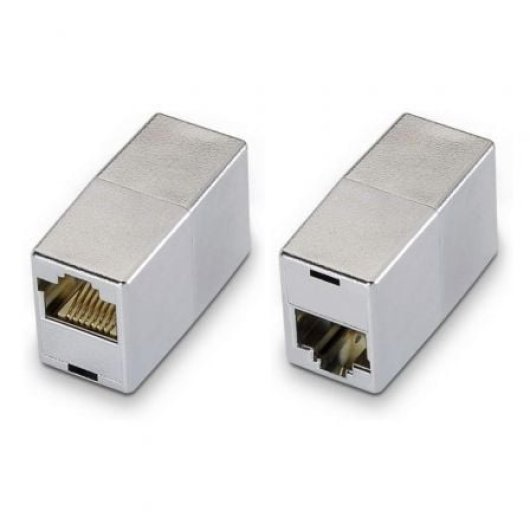 Adaptador RJ45 AISENS A138-0295 Cat.5e STP Hembra/Hembra Apantallado Acero Inoxidable