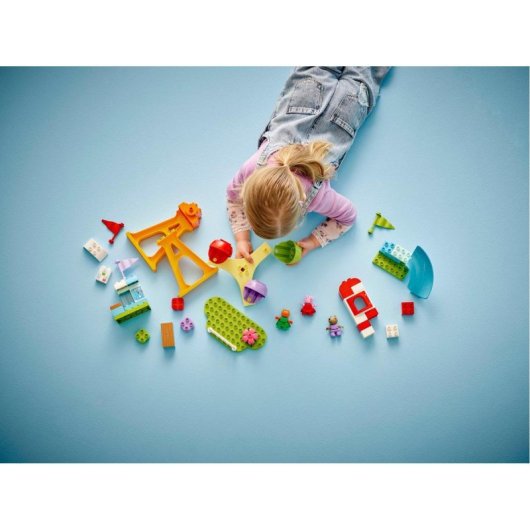 Lego Duplo Peppa Pig Feria con Noria de Juguete y 3 Figuras para Niños de 2+ Años