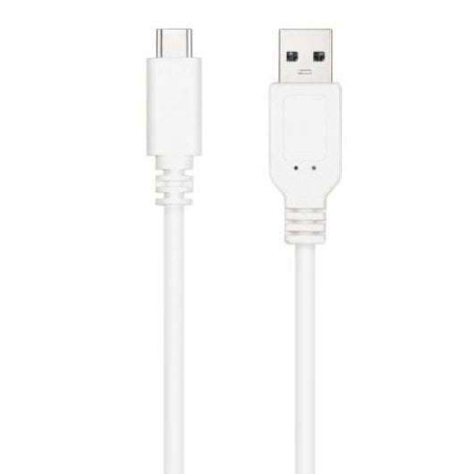 Câble USB Nanocable 10.01.2101-W Type-C vers USB-A 1 m Blanc charge 3 A 480 Mbps