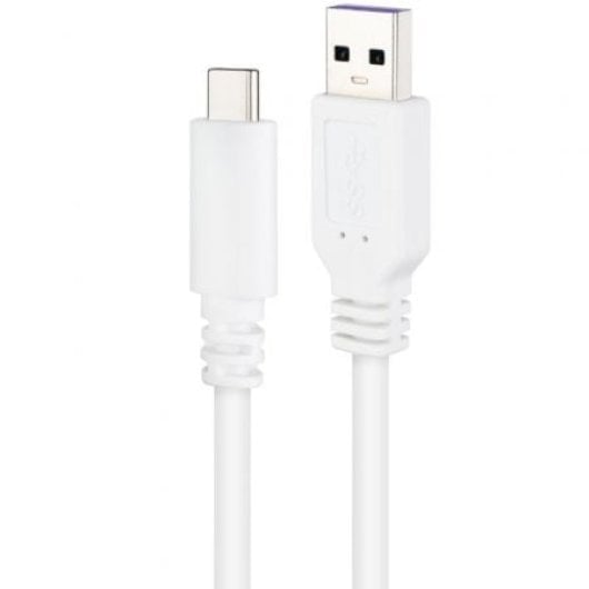 Câble USB Nanocable 10.01.2101-W Type-C vers USB-A 1 m Blanc charge 3 A 480 Mbps