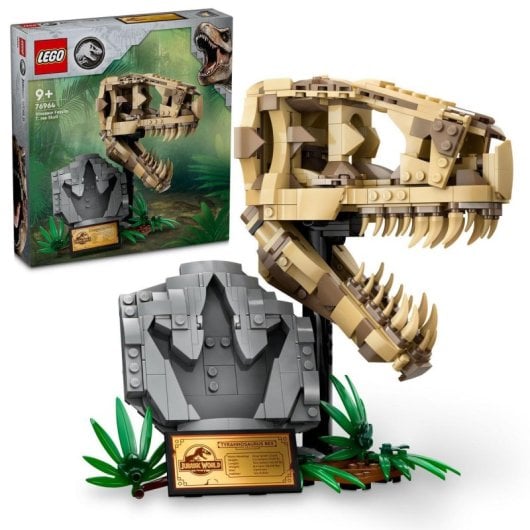 Lego Jurassic World Fósseis de Dinossauros: Crânio de T. rex para crianças a partir dos 9 anos
