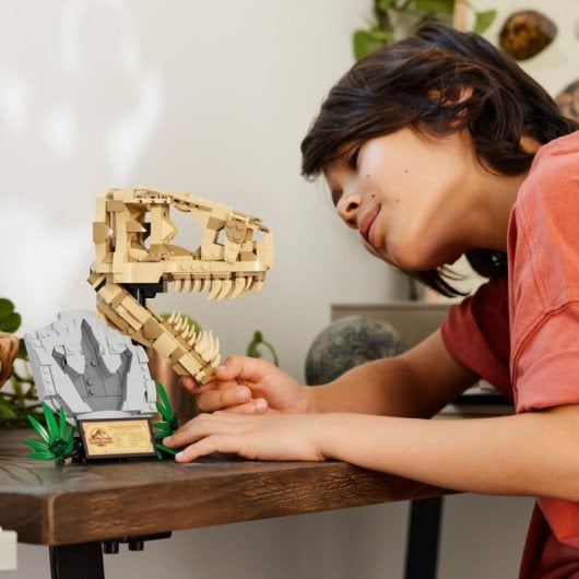 Lego Jurassic World Fósseis de Dinossauros: Crânio de T. rex para crianças a partir dos 9 anos