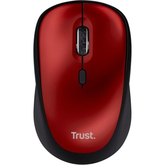 Ratón Trust Wireless 1600 DPI Silencioso Reciclado Rojo Mano Derecha Compacto