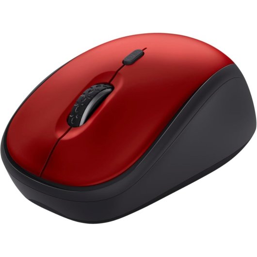 Ratón Trust Wireless 1600 DPI Silencioso Reciclado Rojo Mano Derecha Compacto