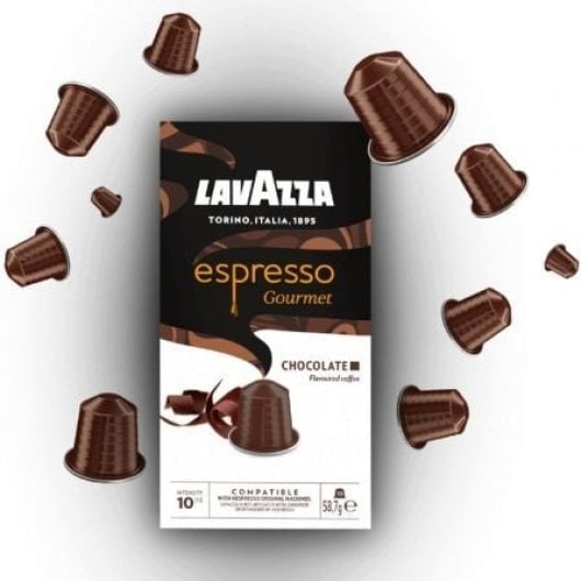 Cápsula Lavazza Espresso Gourmet Chocolate Arábica Brasil Robusta Nespresso Sabor Intenso