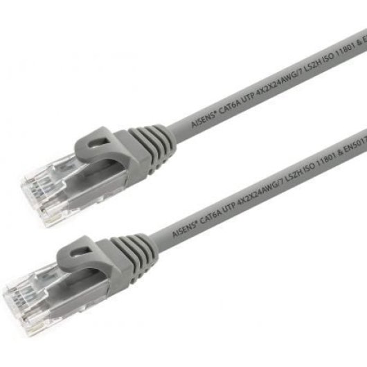 Cable de red AISENS A145-0326 RJ45 Cat6A 1m U/UTP LSZH AWG24 Gris