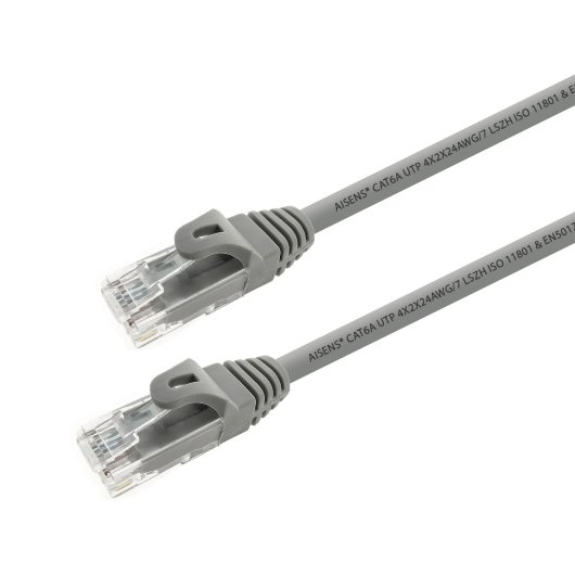 Cable de red AISENS A145-0326 RJ45 Cat6A 1m U/UTP LSZH AWG24 Gris