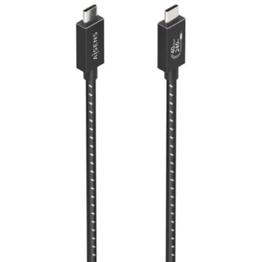 Cable USB AISENS A156-0868 USB4 40Gbps Tipo-C 240W 1.5m Negro E-marker