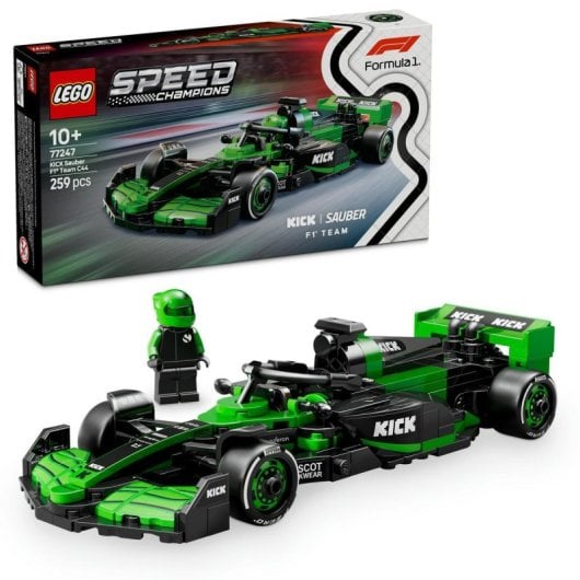 Lego Speed Champions Coche de Carreras KICK Sauber F1 Team C44, Maqueta de Coche 10+ Años