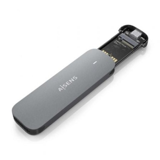Caja Externa M.2 SATA AISENS ASM2-006GRY Aluminio Gris USB 3.1 Sin Tornillos