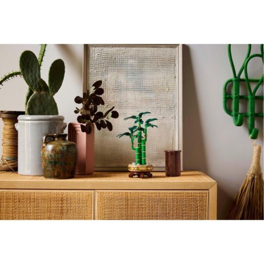 Lego Botanicals Bambú de la Suerte, Planta Artificial y Decoración Hogar para Adultos