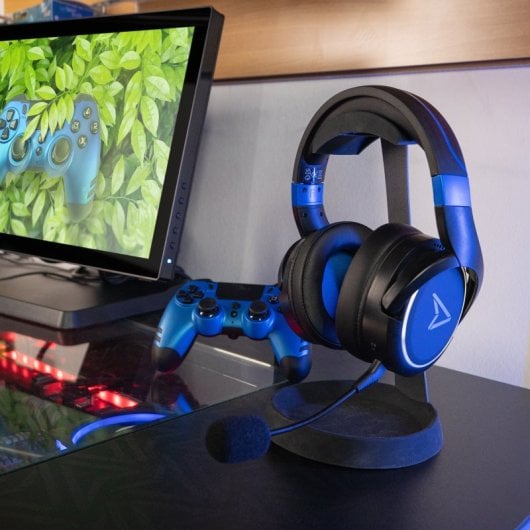 Auricular Steelplay HP51 Wireless Gaming Negro/Azul Circumaural 32h USB-C 3.5mm Extraíble