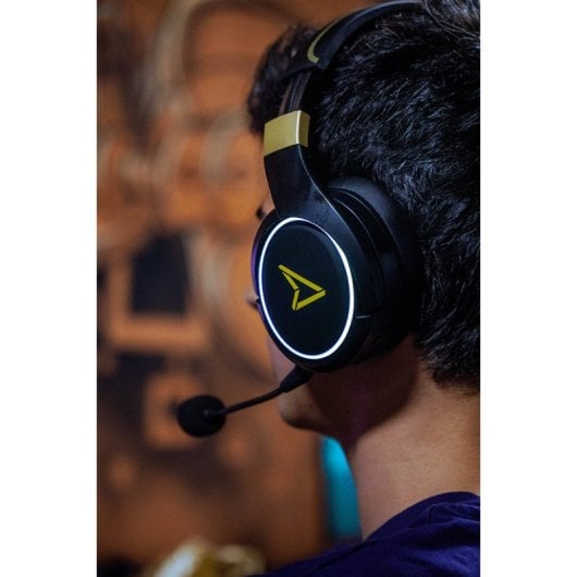 Auricular Steelplay HP52 Wireless Gaming Negro Oro Batería 32h Boom Circumaural RF USB-C