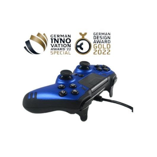 Gamepad Steelplay Blue Edition PS4/PC LED RGB Cable 3m Botones Programables Ergonomía Avanzada