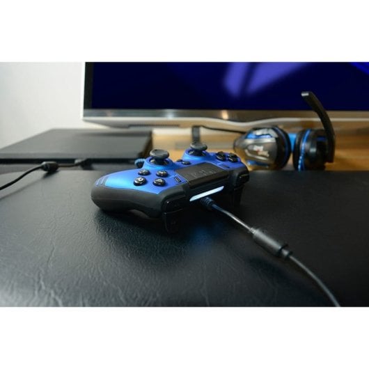 Gamepad Steelplay Blue Edition PS4/PC LED RGB Cable 3m Botones Programables Ergonomía Avanzada