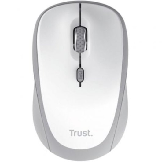 Trust Kabellose Maus, 1600 DPI, Multi-Device, recycelter Kunststoff, Weiß