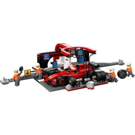 LEGO City Parada en Boxes de F1 y Equipo de Mecánicos avec Voiture Ferrari 60443 322 pièces