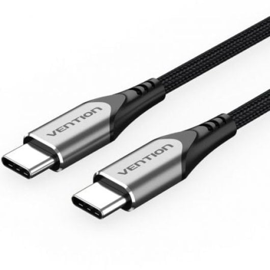 Cable USB-C Vention TADHF 1m 60W 480Mbps Nylon Gris C-Macho a C-Macho