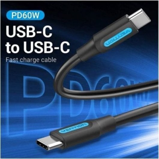Cavo USB-C Vention COSBD 60W/480Mbps 0,5m PVC TPE nero