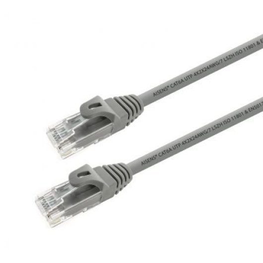 Cable de red AISENS A145-0329 RJ45 Cat6A 5m Gris 100% cobre LSZH AWG24