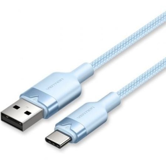 Cable USB Vention CTNLH 2.0 Tipo-C a USB-A 2m 60W 480Mbps Azul