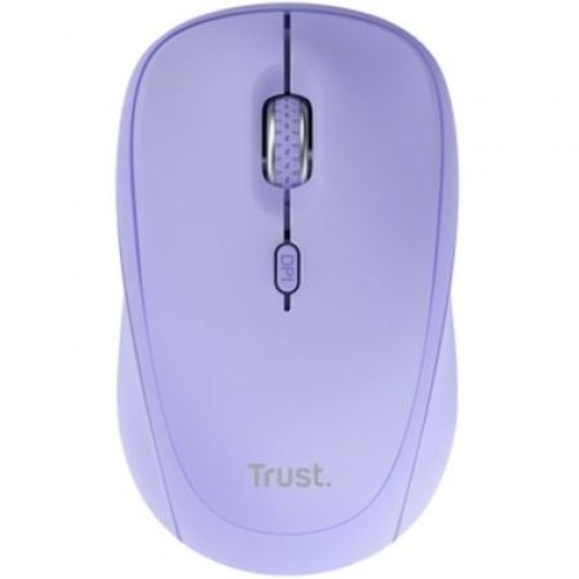 Ratón Trust inalámbrico multidispositivo 1600 DPI compacto clic silencioso púrpura