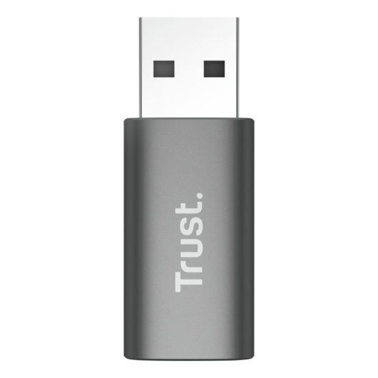 Adaptador USB Trust Calyx USB 3.2 Gen2 Tipo-C Hembra a USB-A Macho Gris 7g