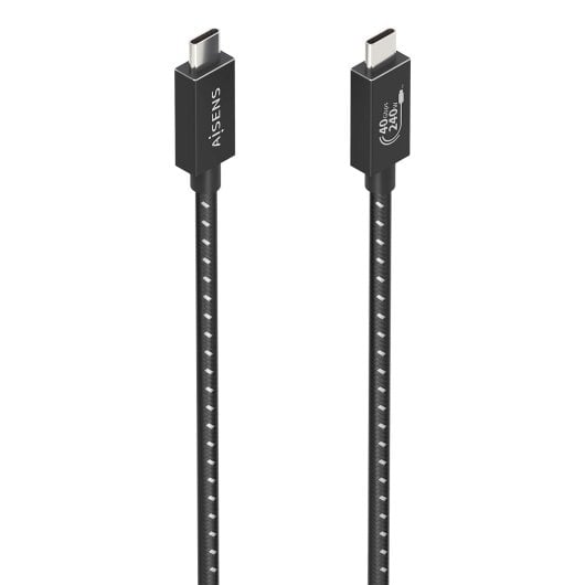 Cable USB AISENS A156-0867 USB4 Gen3x2 40Gbps 240W 8K 1m Gris E-Marker