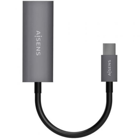 Adaptador AISENS A109-0709 USB-C a RJ45 1000Mbps 15cm Gris Plug&Play