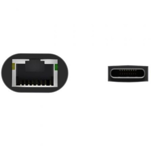 Adaptador AISENS A109-0709 USB-C a RJ45 1000Mbps 15cm Gris Plug&Play