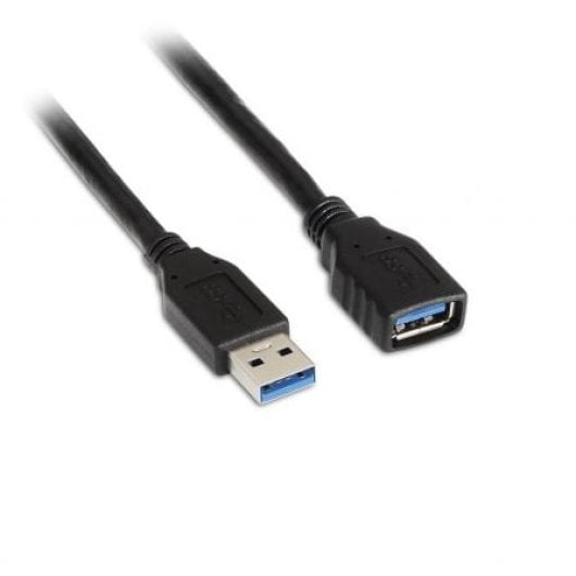 Cable USB 3.0 Extensión AISENS A105-0042 2m Tipo A Macho a Hembra Negro Apantallado