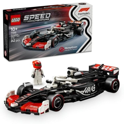 Lego Speed Champions: Haas Vf-24 F1, Vehículo Y Piloto Coleccionable, Set 77250