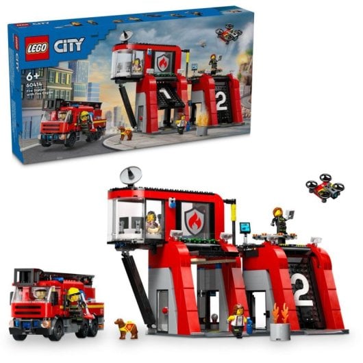 Caserma dei pompieri Lego® con camion dei pompieri