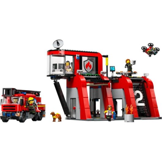 Caserma dei pompieri Lego® con camion dei pompieri