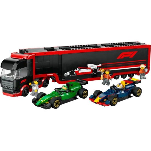 Lego City Camión F1: Vehículos Red Bull Y Aston Martin Para Niños De 8+ Años 60445